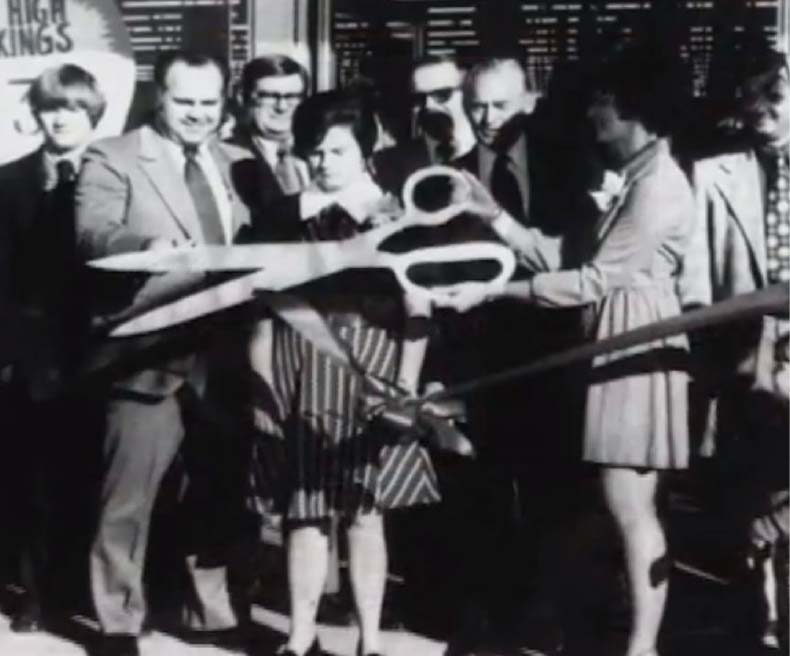 1962 ribbon cutting for the first Walmart store in Rogers, Arkansas.