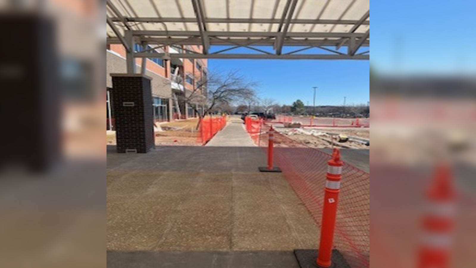 Preview of the pathway connecting the Sam's Club Support Building and Clubhouse.